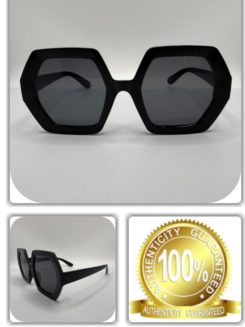 UNIQUE-OCTAGON BLACK SUN-GLASSES!